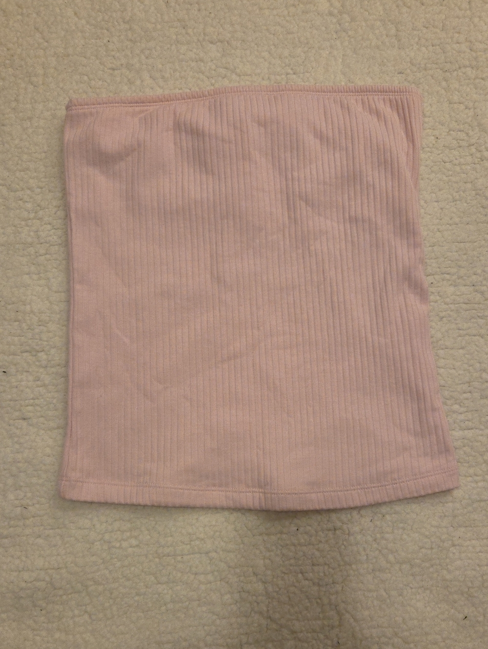 Women’s Ribbed Pink Strapless Top